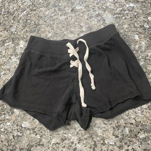 Black mini leisure shirts with tie up design